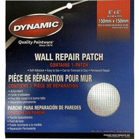 DYNAMIC PAINT PRODUCTS Dynamic 6 in. x 6 in. 150mm x 150mm Drywall Repair Patch LF055001